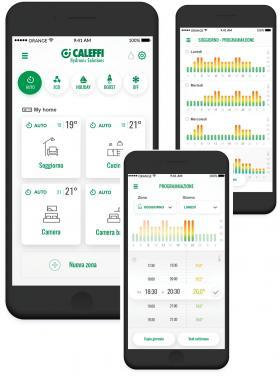 Gestione remota della termoregolazione tramite app per smartphone